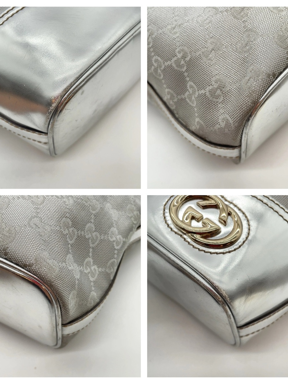 Gucci interlocking G Monogram Hobo Bag - metallic silver - Picture 14 of 14